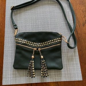 Crossbody purse MMS brand dark green
